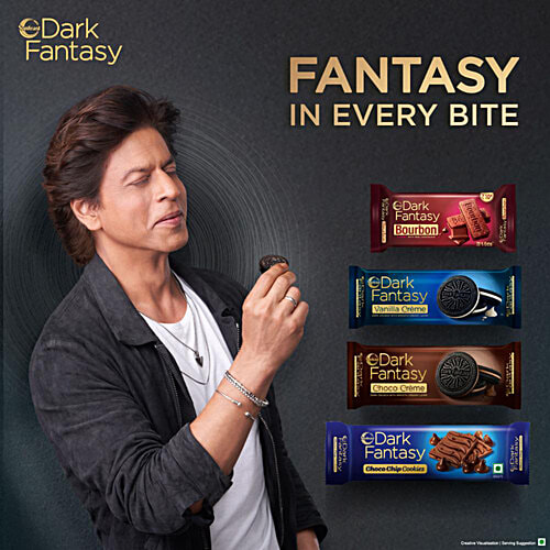 Sunfeast Dark Fantasy Dark Crunch With Choco Creme Sandwich Biscuits, 79 g