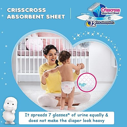 Mamypoko Extra Absorb Diaper Pants - L, 9-14 kg, Crisscross Absorbent Sheet, Upto 12 Hours Absorption, 32 pcs  