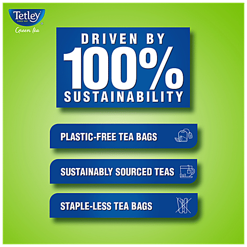 Tetley Green Tea Immune With Added Vitamin C, Ginger, Mint & Lemon, 150 g (100 Bags x 1.5 g each) 