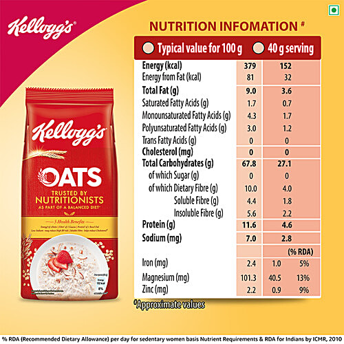 Kellogg's Oats, 200 g Goodness of Protein & Fibre