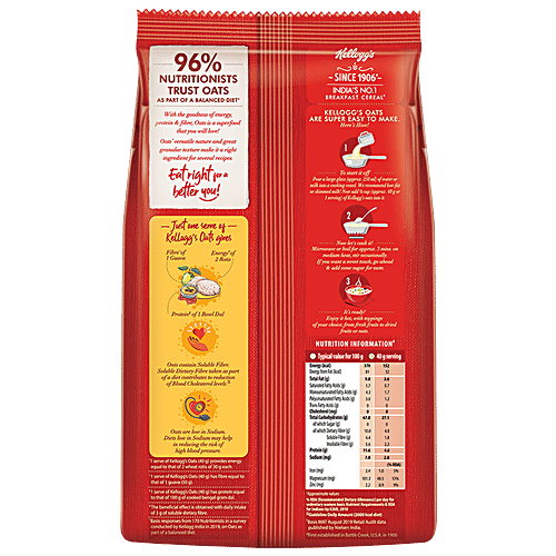Kellogg's Oats Trusted By Nutritionists, 450 g Goodness of Protein & Fibre