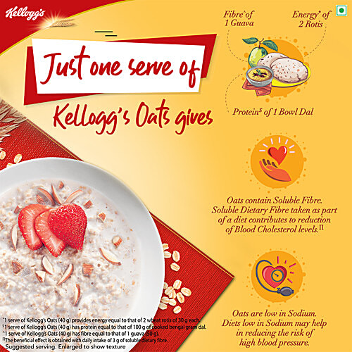 Kellogg's Oats Trusted By Nutritionists, 450 g Goodness of Protein & Fibre