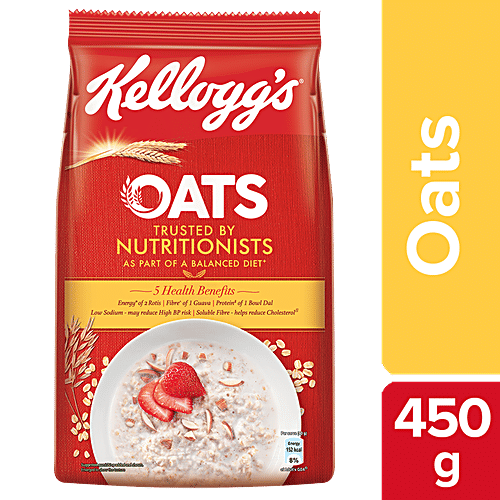 Kellogg's Oats Trusted By Nutritionists, 450 g Goodness of Protein & Fibre