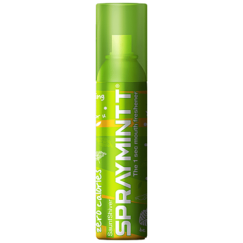 Spraymintt Mouth Freshener - Saunfshiver Flavour, Long Lasting Freshness, 15 g  Zero Calories, Germ Free
