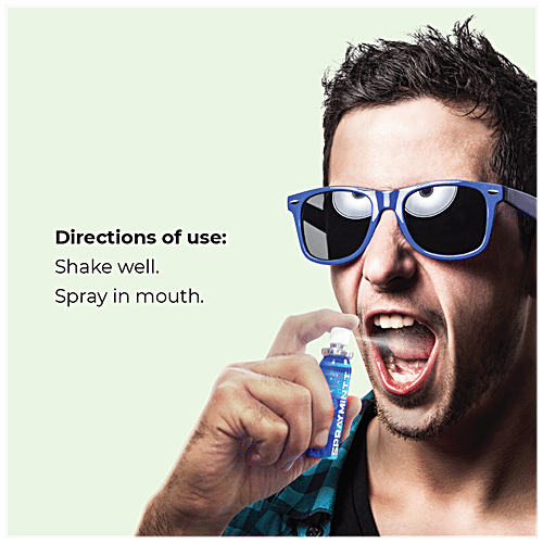 Spraymintt Mouth Freshener - Saunfshiver Flavour, Long Lasting Freshness, 15 g  Zero Calories, Germ Free