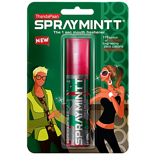 Spraymintt Mouth Freshener - Thanda Pan Flavour, Long Lasting Freshness, 15 g  Zero Calories, Germ Free