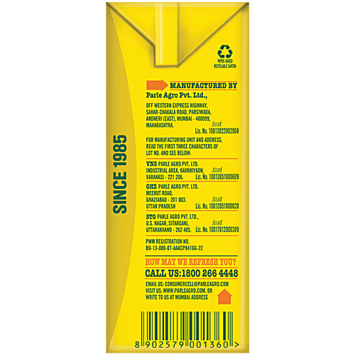 Frooti Mango Drink, 125 ml Zero Fat