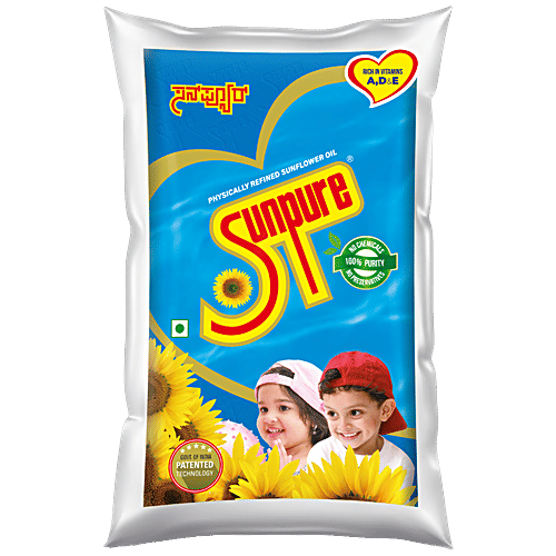 Buy Sunpure Refined Sunflower Oil 1 Ltr Pouch Online At Best Price of