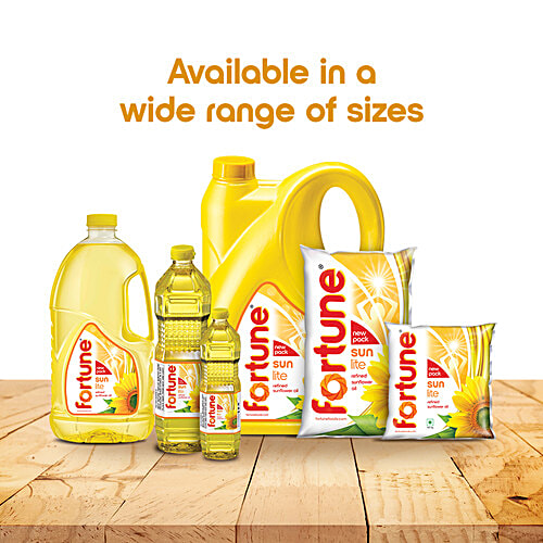 Fortune Sunlite Refined Sunflower Oil, 800 g Pouch
