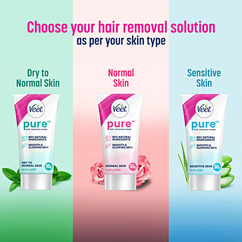 Veet Pure Hair Removal Cream - Sensitive Skin, For Women, 100 g  