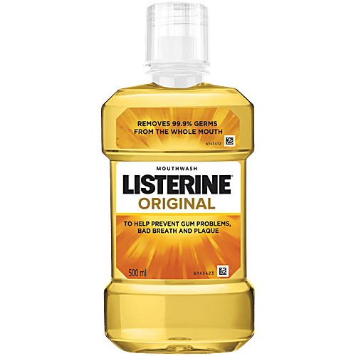 Listerine Mouthwash Liquid - Original, 500 ml Bottle