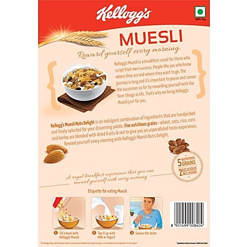 Kellogg's Muesli Nuts Delight, 500 g Carton No Added Preservatives