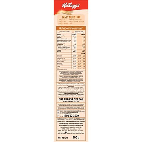 Kellogg's Muesli Nuts Delight, 500 g Carton No Added Preservatives
