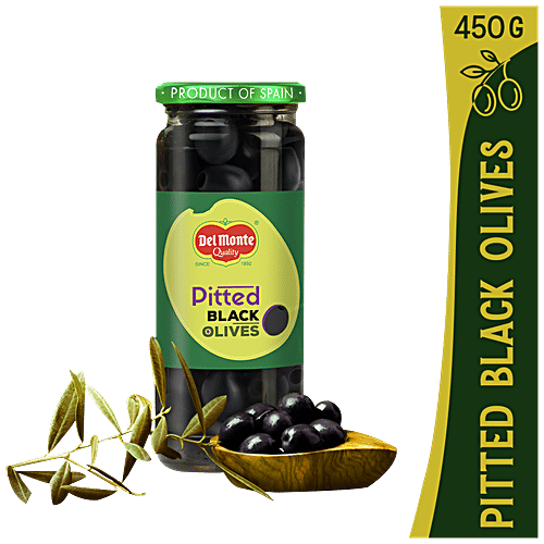 Buy Del Monte Black Olives Pitted 450 Gm Jar Online At Best Price of Rs