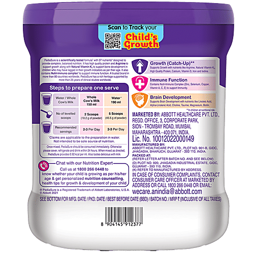 Buy Pediasure Nutritional Powder Vanilla Delight 400 Gm Jar Online At