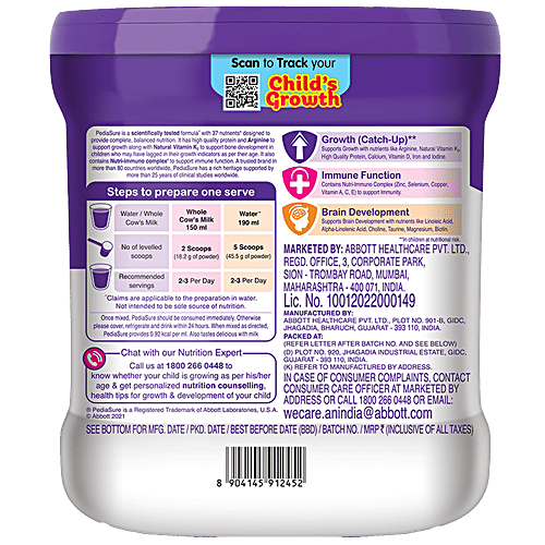 Buy Pediasure Nutritional Powder Premium Chocolate 400 Gm Jar Online At