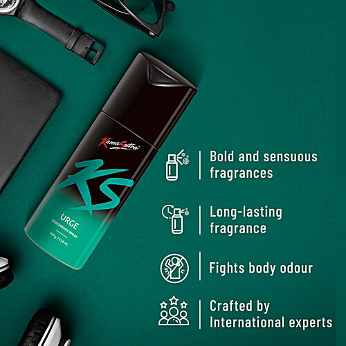 KamaSutra Deodorant Spray For Men - Urge, 150 ml Bottle 