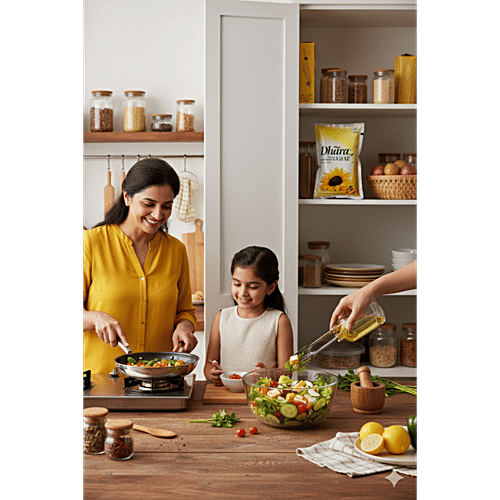 Dhara  VitAE Refined Sunflower Oil, 1 L  Rich in PUFA