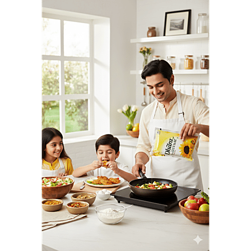 Dhara  VitAE Refined Sunflower Oil, 1 L  Rich in PUFA