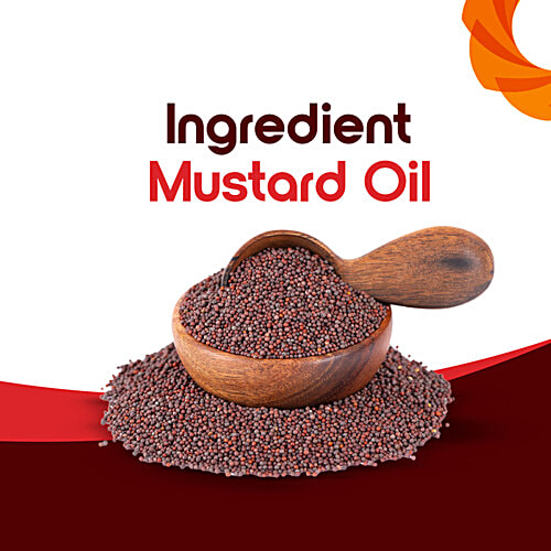 Fortune Premium Kachi Ghani Pure Mustard Oil, 500 ml Bottle 
