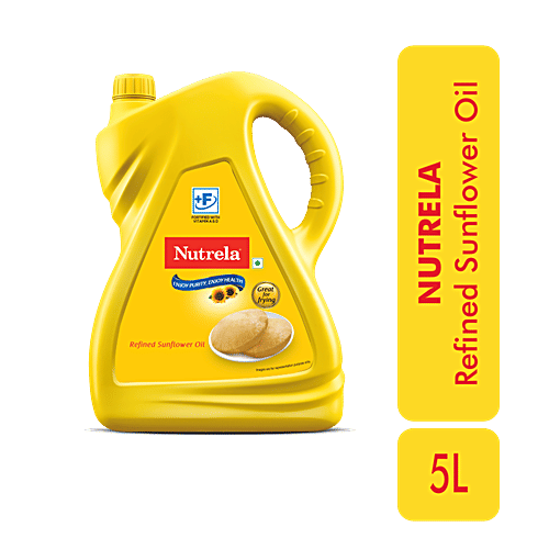 Buy Nutrela Refined Oil Sunflower 5 Ltr Can Online at the Best Price of