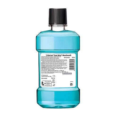 Listerine Mouthwash - Cool Mint, 500 ml Bottle 