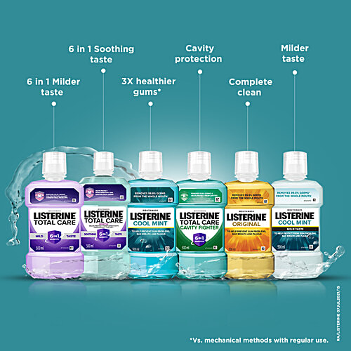 Listerine Mouthwash Liquid - Cool Mint, 500 ml Bottle