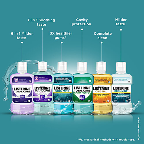 Listerine Mouthwash Liquid - Cool Mint, 250 ml  