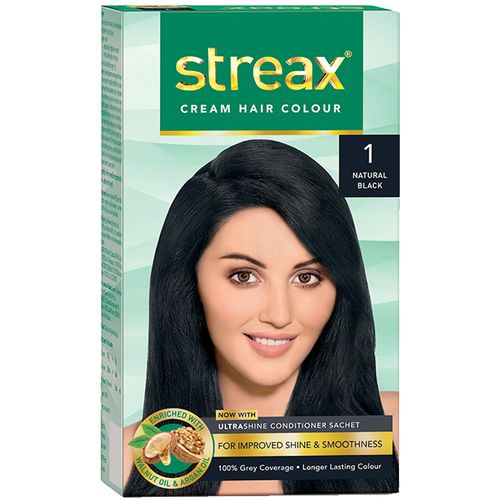 Buy Streax Hair Color Natural Black No 1 120 Ml Online at the Best Price of  Rs 136 - bigbasket