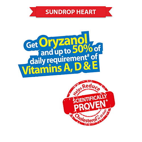 Sundrop Heart Rice Bran + Sunflower Oil, 5 L Jar with Natural Vitamin & Oryzanol