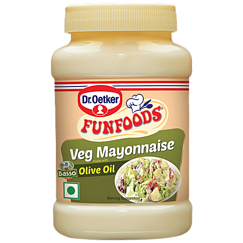 Buy Funfoods Mayonnaise Eggless Olive Oil 275 Gm Jar Online At Best