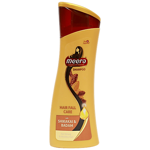 Meera Hair Fall Care Shampoo - With Shikakai & Badam, For Strong & Healthy Hair, For Men & Women, 80 ml Bottle