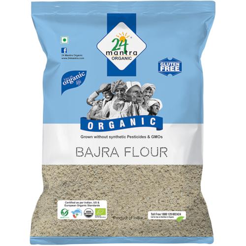 Buy 24 Mantra Organic Flour Bajra 500 Gm Pouch Online At Best Price ...