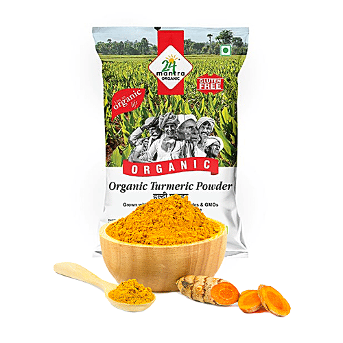 24 Mantra Organic Powder - Turmeric, 100 g Pouch 