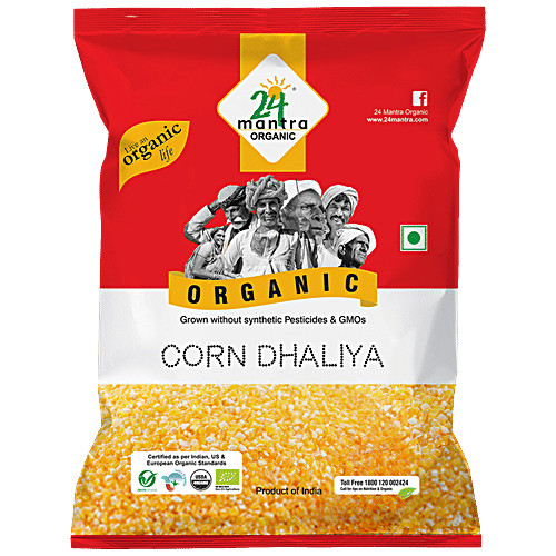 24 Mantra Organic Corn Dhaliya, 500 g Pouch Grown without Synthetic Pesticides