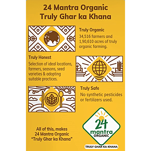 24 Mantra Organic Roasted Chana Dal/Bengal Gram, 500 g Pouch 