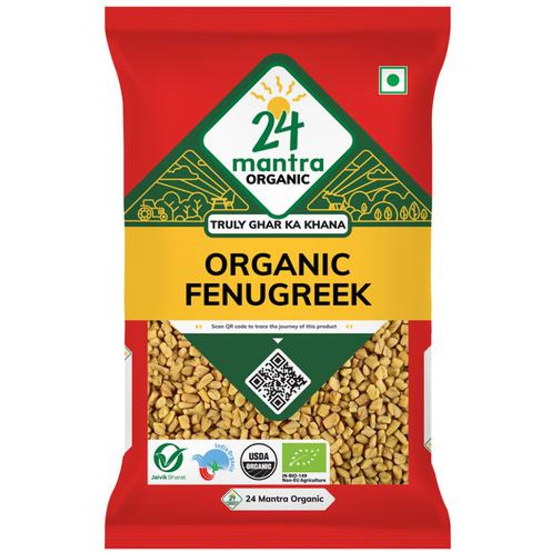 24 Mantra Organic Fenugreek Seeds, 100 g Pouch