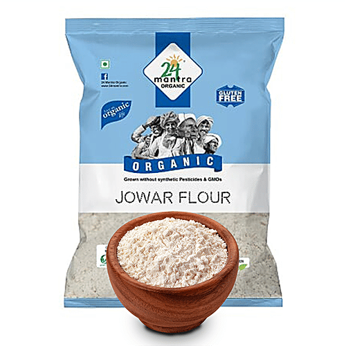 24 Mantra Organic Flour - Jowar, 500 g Pouch 
