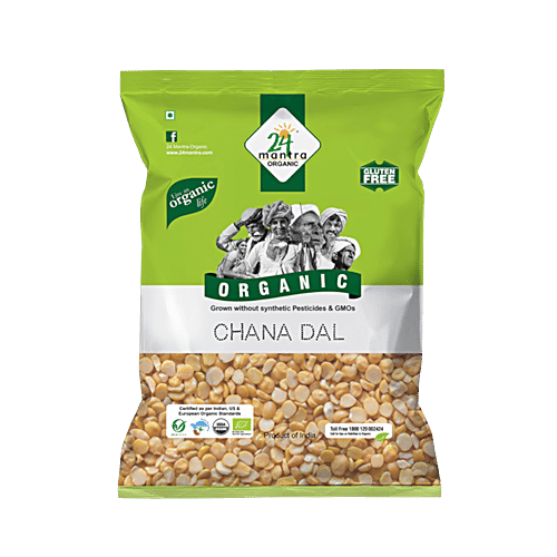 24 Mantra Organic Channa Dal/Kadalai Parupu, 500 g Pouch 