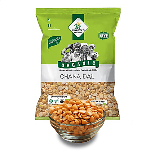 24 Mantra Organic Channa Dal/Kadalai Parupu, 500 g Pouch 