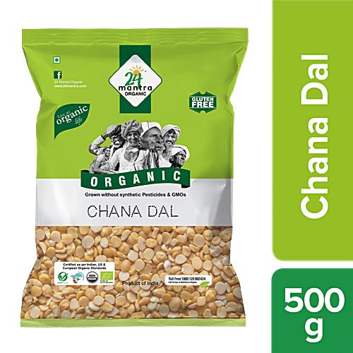 24 Mantra Organic Channa Dal/Kadalai Parupu, 500 g Pouch 