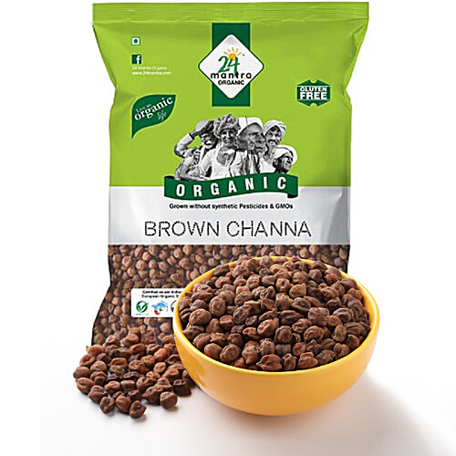24 Mantra Organic Brown Chana, 500 g Pouch 