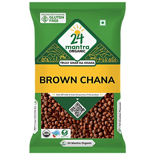 24 Mantra Organic Brown Chana, 500 g Pouch Gluten Free