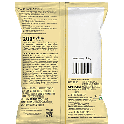 24 Mantra Organic Rice - Brown Basmati, 1 kg Pouch 