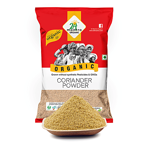 24 Mantra Organic Coriander Powder, 100 g Pouch Without Synthetic Pesticides & GMOs