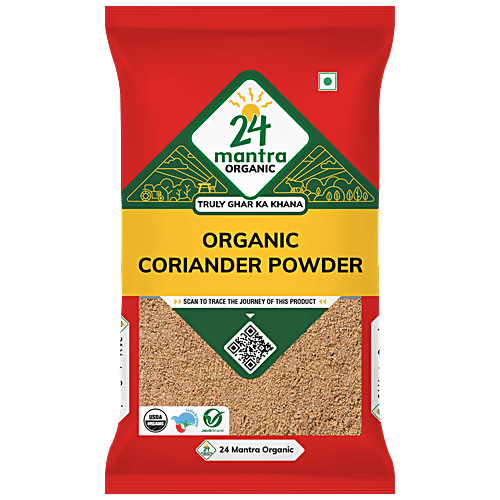 24 Mantra Organic Coriander Powder, 100 g Pouch Without Synthetic Pesticides & GMOs