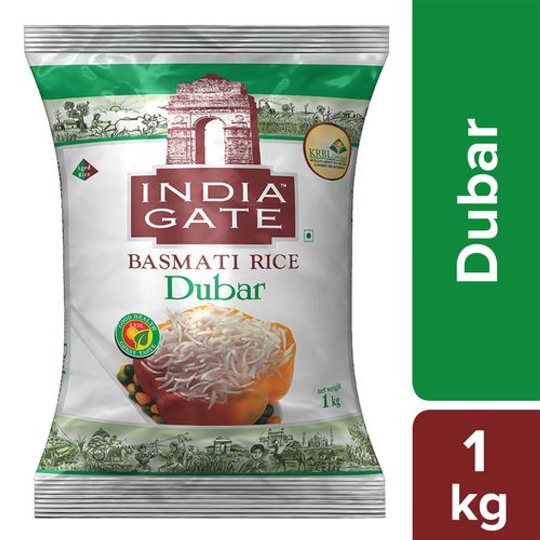 India Gate Basmati Rice/Basmati Akki - Dubar, 1 kg Pouch