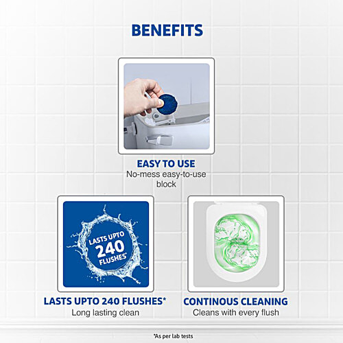 Harpic Flushmatic In-Cistern Toilet Cleaner Block, Citrus, 50 g  Cleans with Every Flush