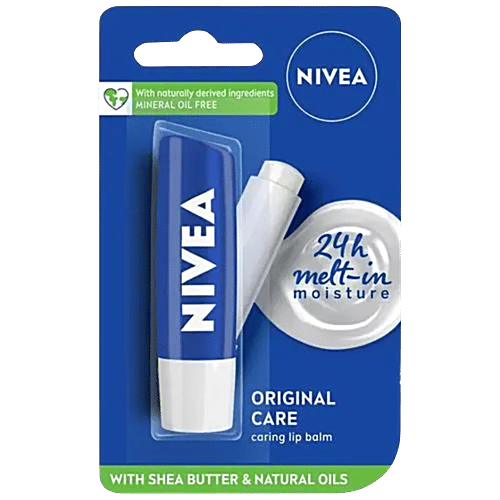 Nivea Caring Lip Balm, 4.8 g Original Care