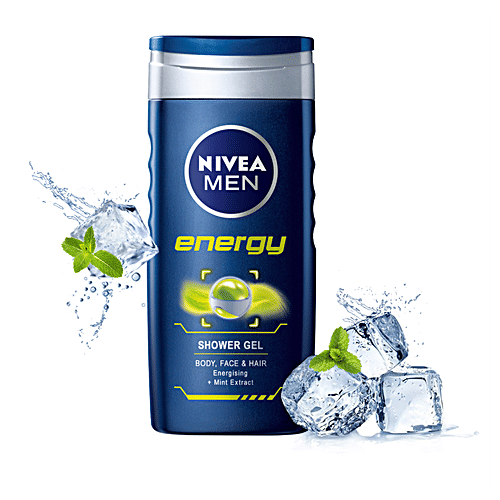 Nivea Energy Shower Gel With Mint Extracts For Body, Face & Hair, 250 ml  